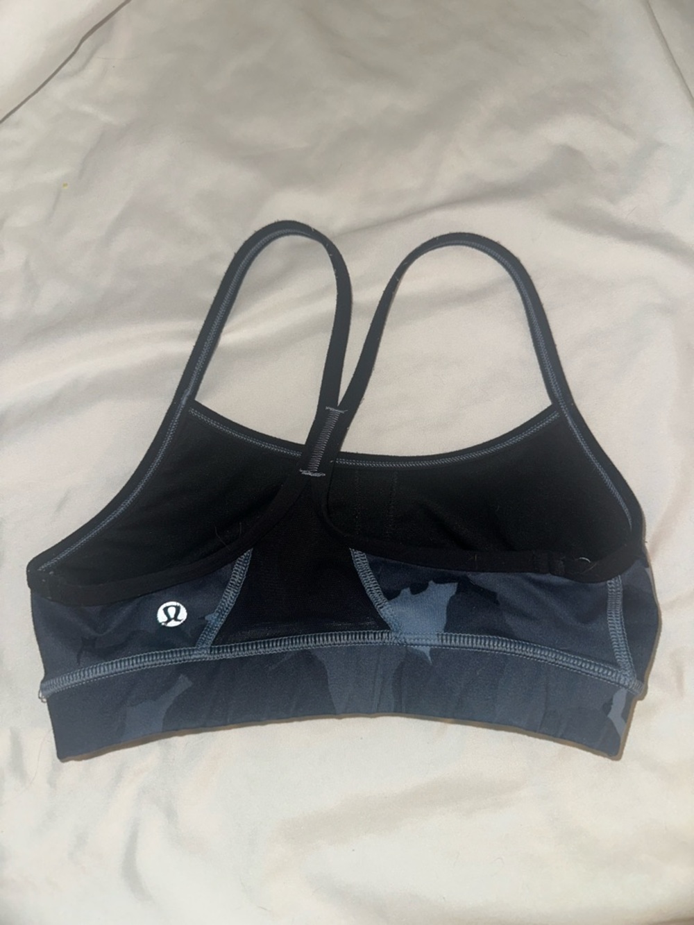 lululemon athletica Black and Dark Gray Camo Sports Bra